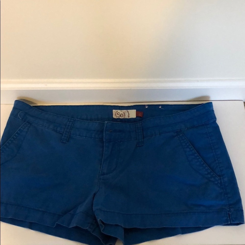 Blue twill shorts